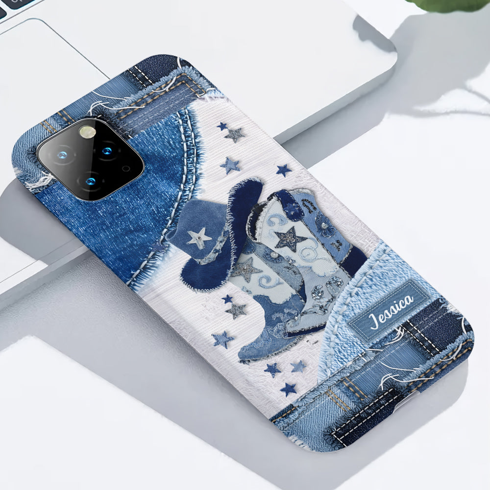 Cowgirl Boots - Personalized Cowgirl Full Print Phone Case