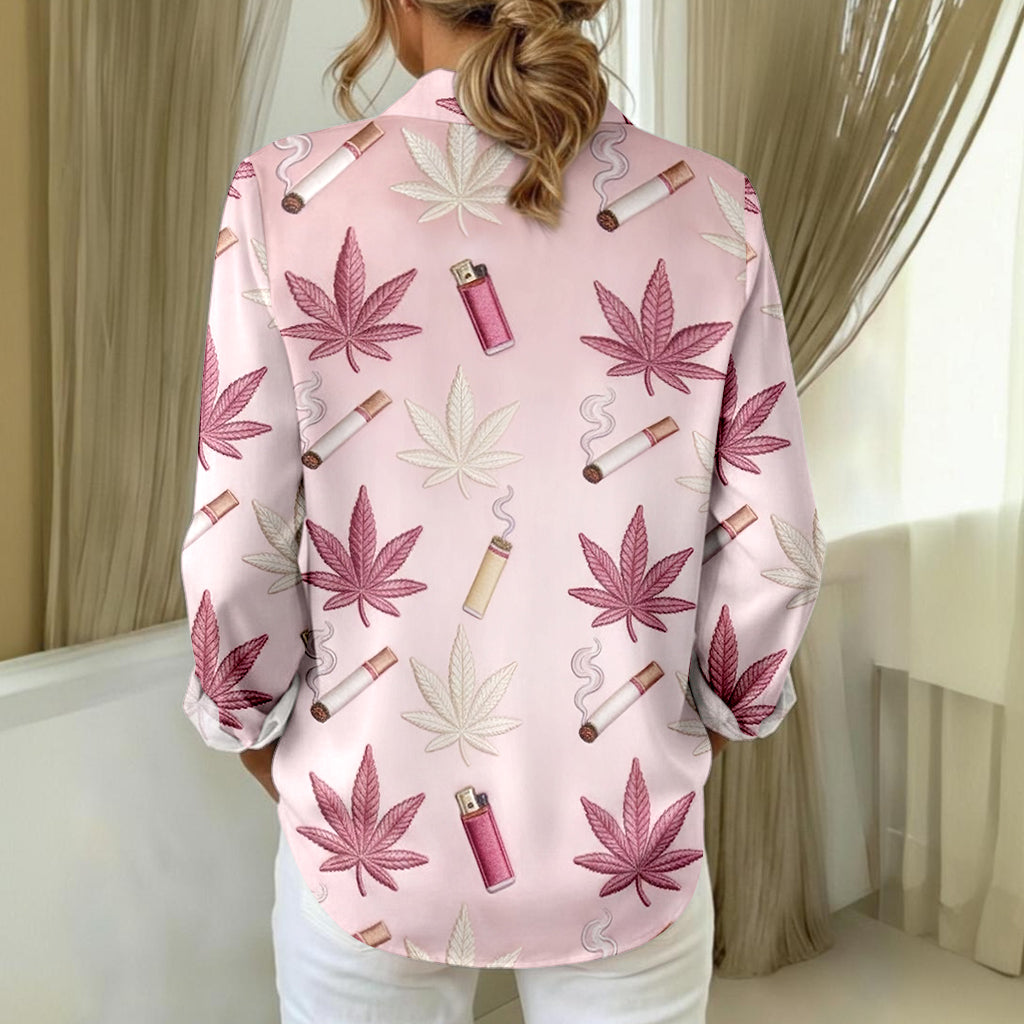 Green Magic Leaf - Personalized Weed Button-Up Shirt