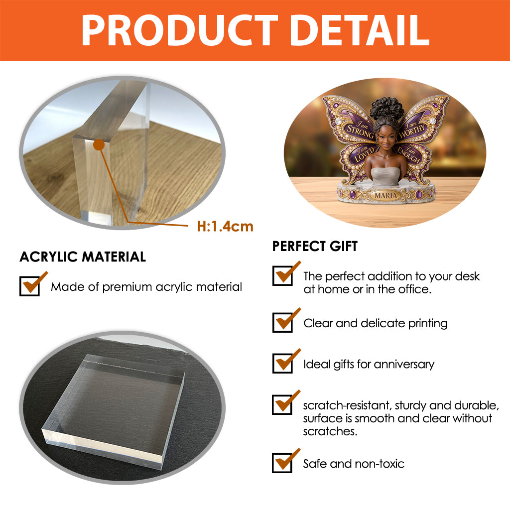 Self-love Affirmation Gift - Personalized Self Love Custom Shaped Acrylic Plaque