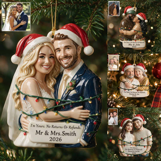 I'm Yours - Personalized Couple Custom Shape Ceramic Ornament