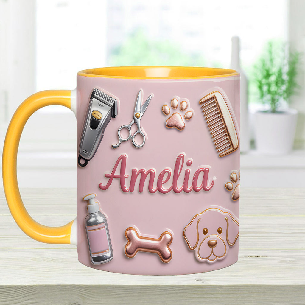 Dog Groomer - Personalized Dog Groomer Accent Mug & Coaster