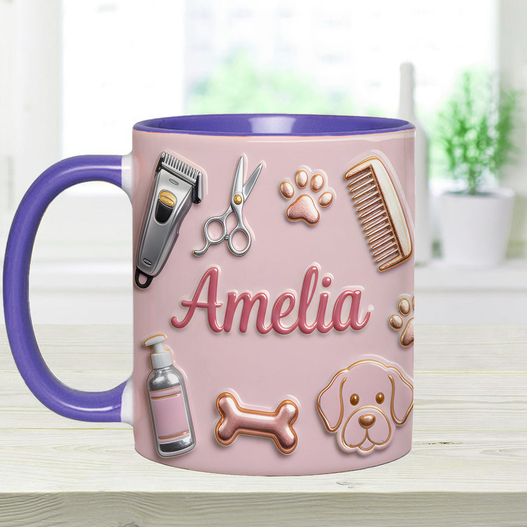 Dog Groomer - Personalized Dog Groomer Accent Mug & Coaster