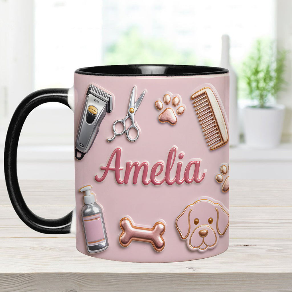 Dog Groomer - Personalized Dog Groomer Accent Mug & Coaster