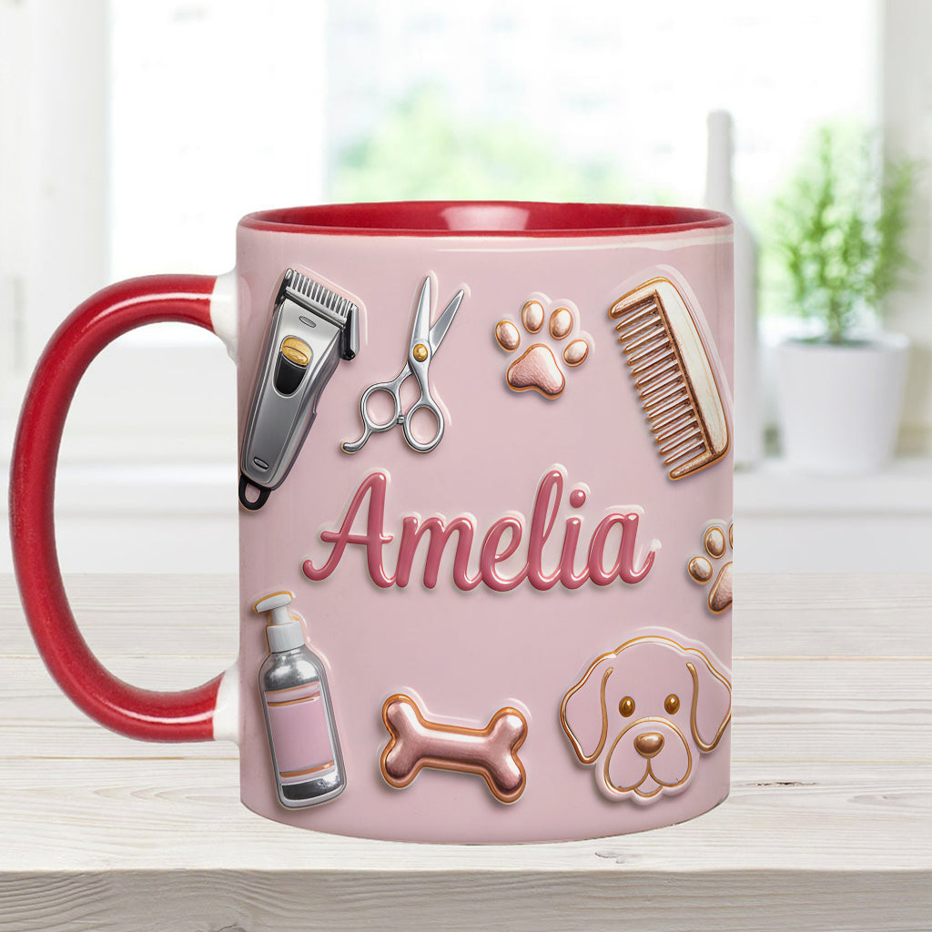 Dog Groomer - Personalized Dog Groomer Accent Mug & Coaster