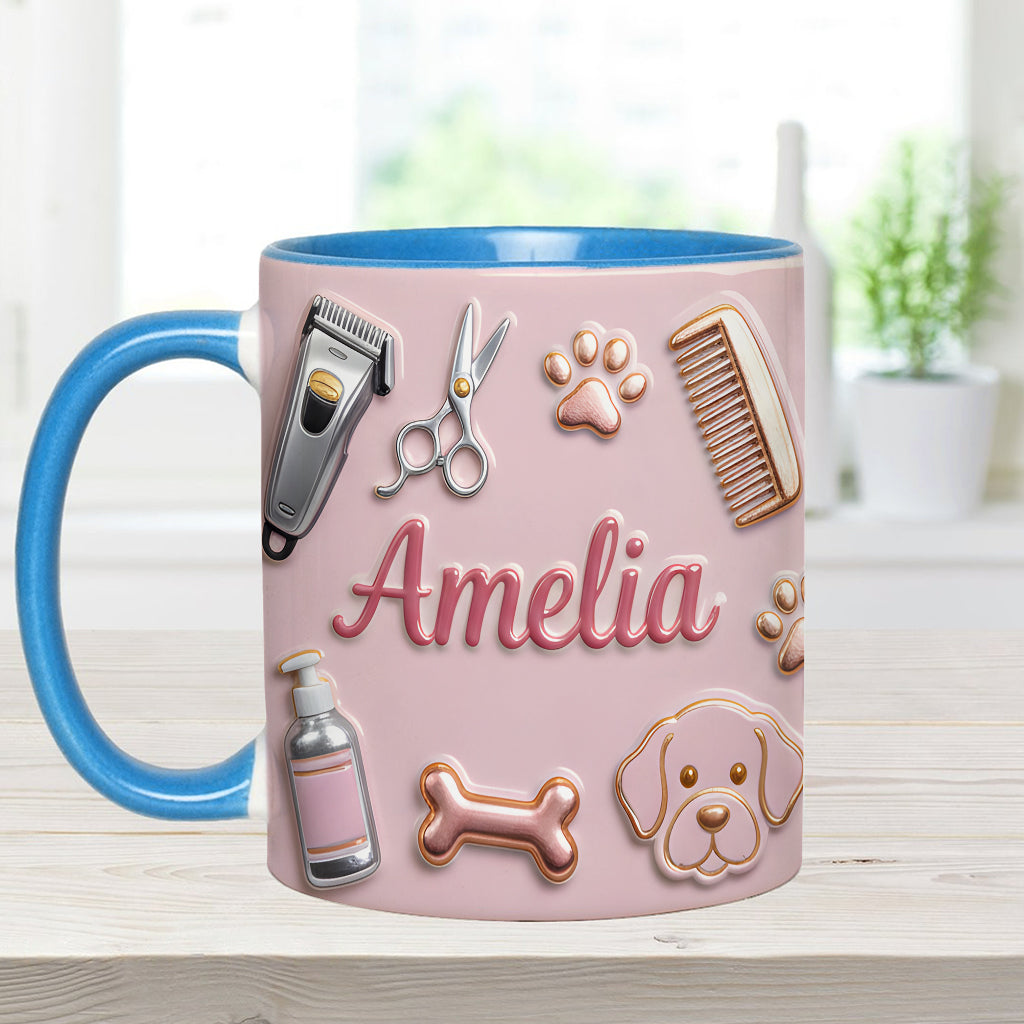 Dog Groomer - Personalized Dog Groomer Accent Mug & Coaster
