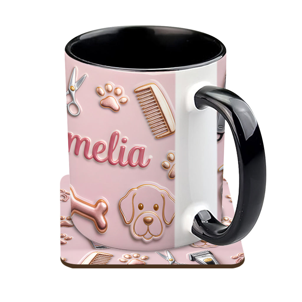 Dog Groomer - Personalized Dog Groomer Accent Mug & Coaster