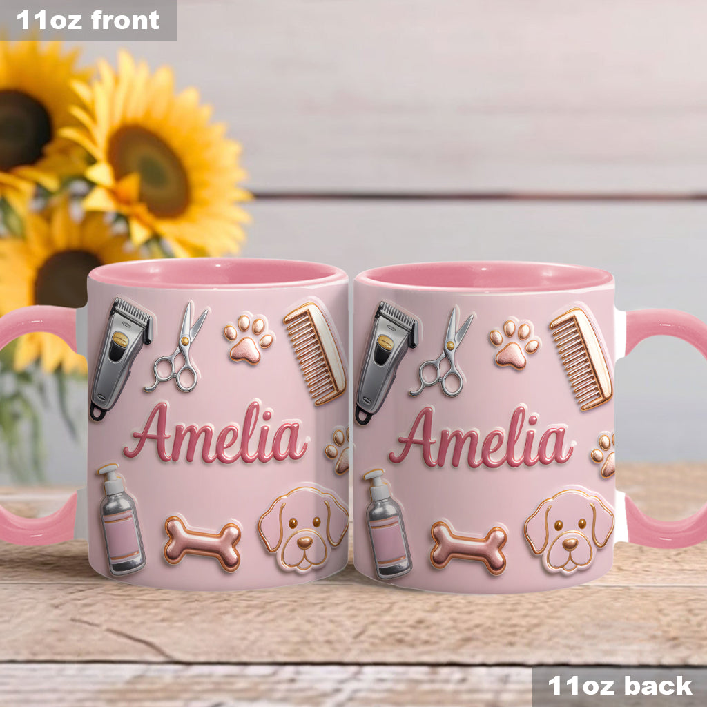 Dog Groomer - Personalized Dog Groomer Accent Mug & Coaster