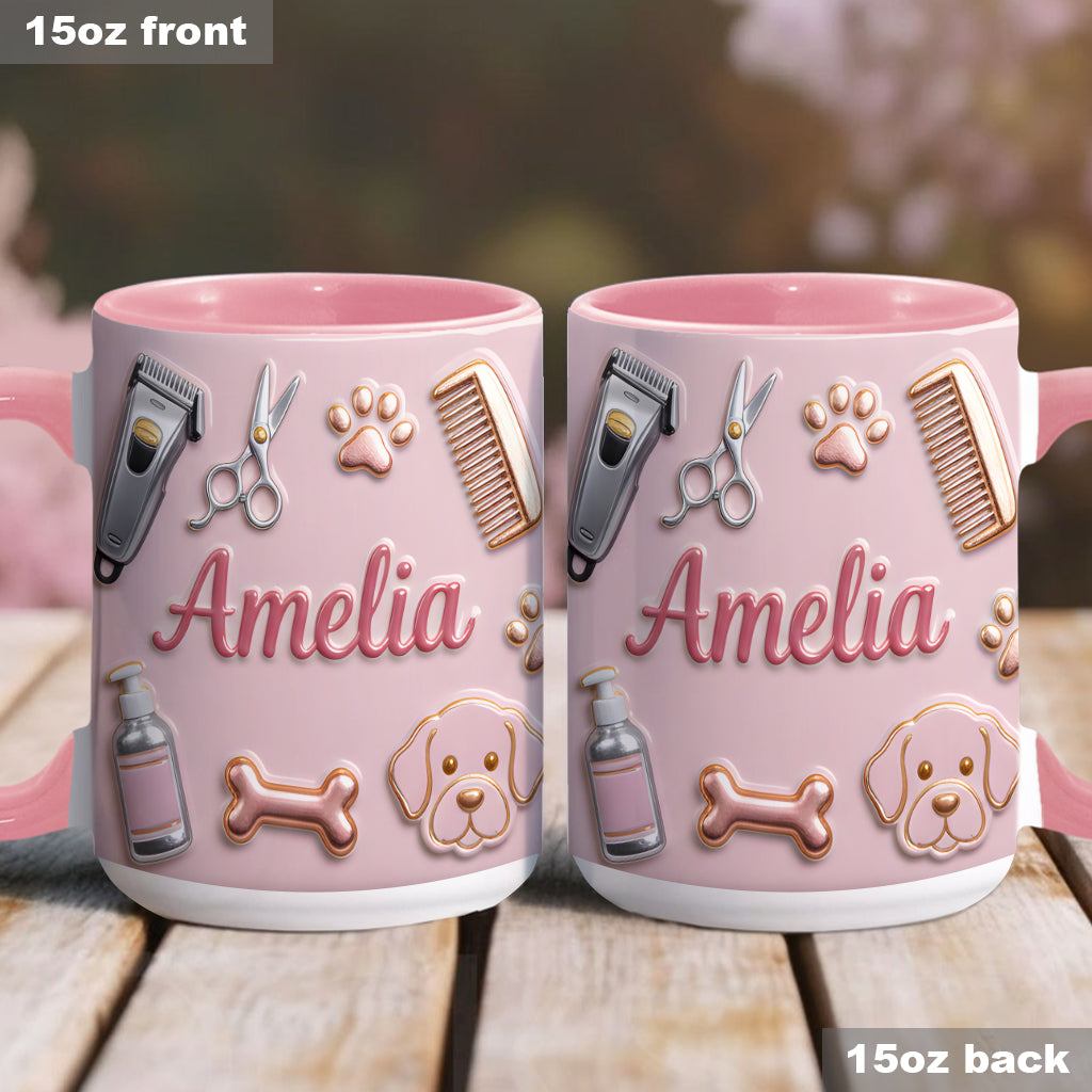 Dog Groomer - Personalized Dog Groomer Accent Mug & Coaster