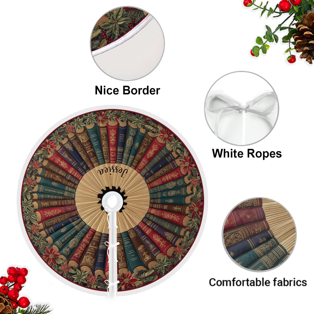 Love Books - Personalized Book Tree Skirt