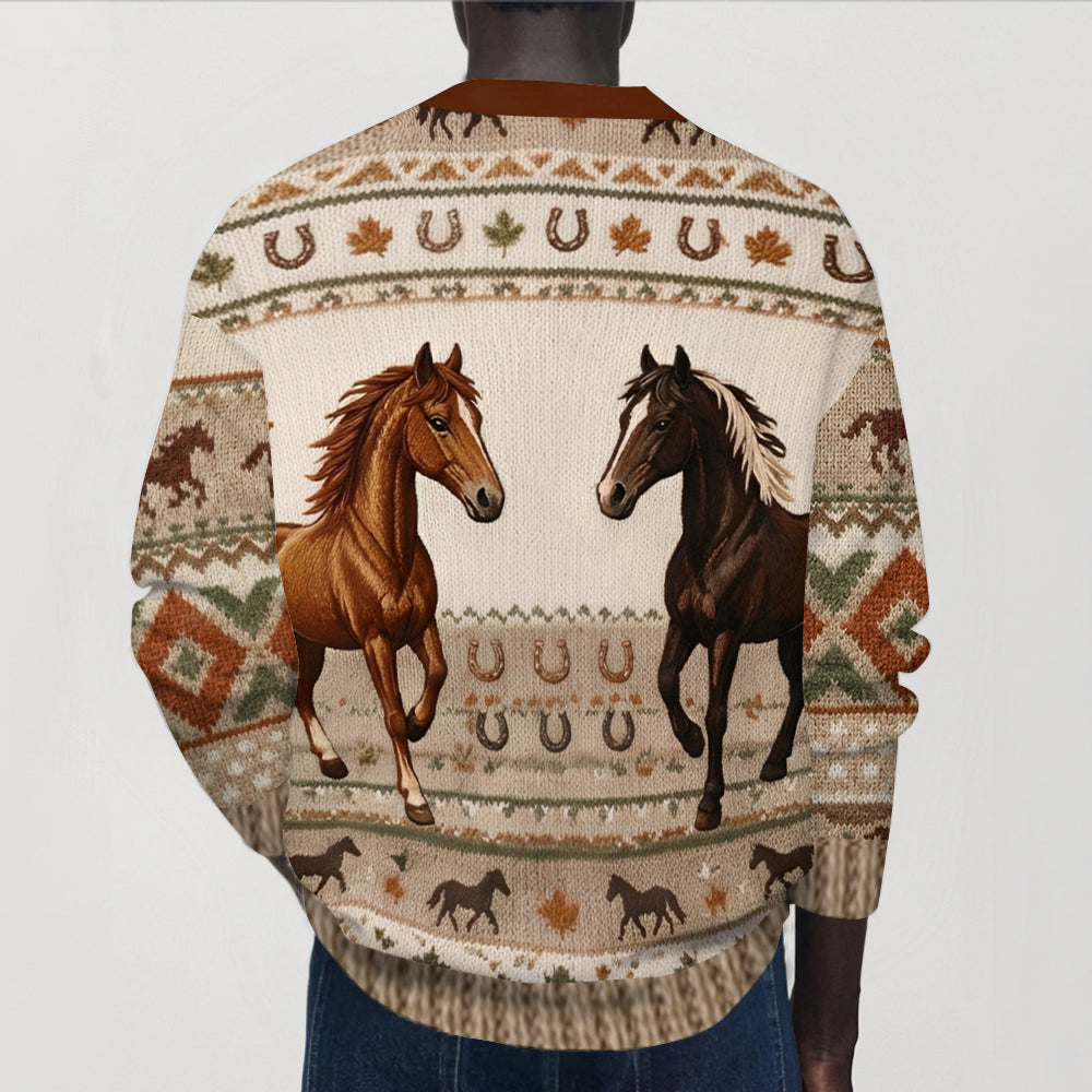 Love Horse - Personalized Horse Cardigan Sweater
