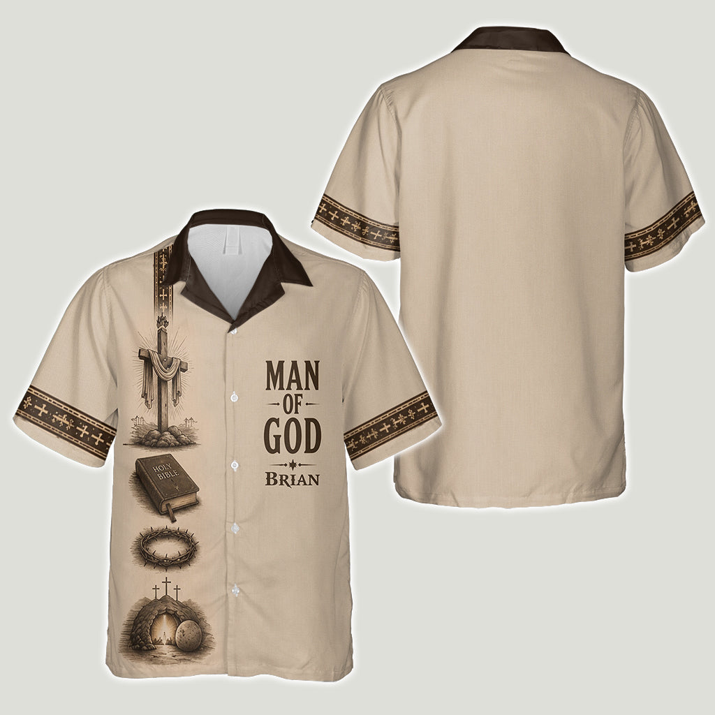 Man Of God - Personalized Christian Hawaiian Shirt & Men Shorts