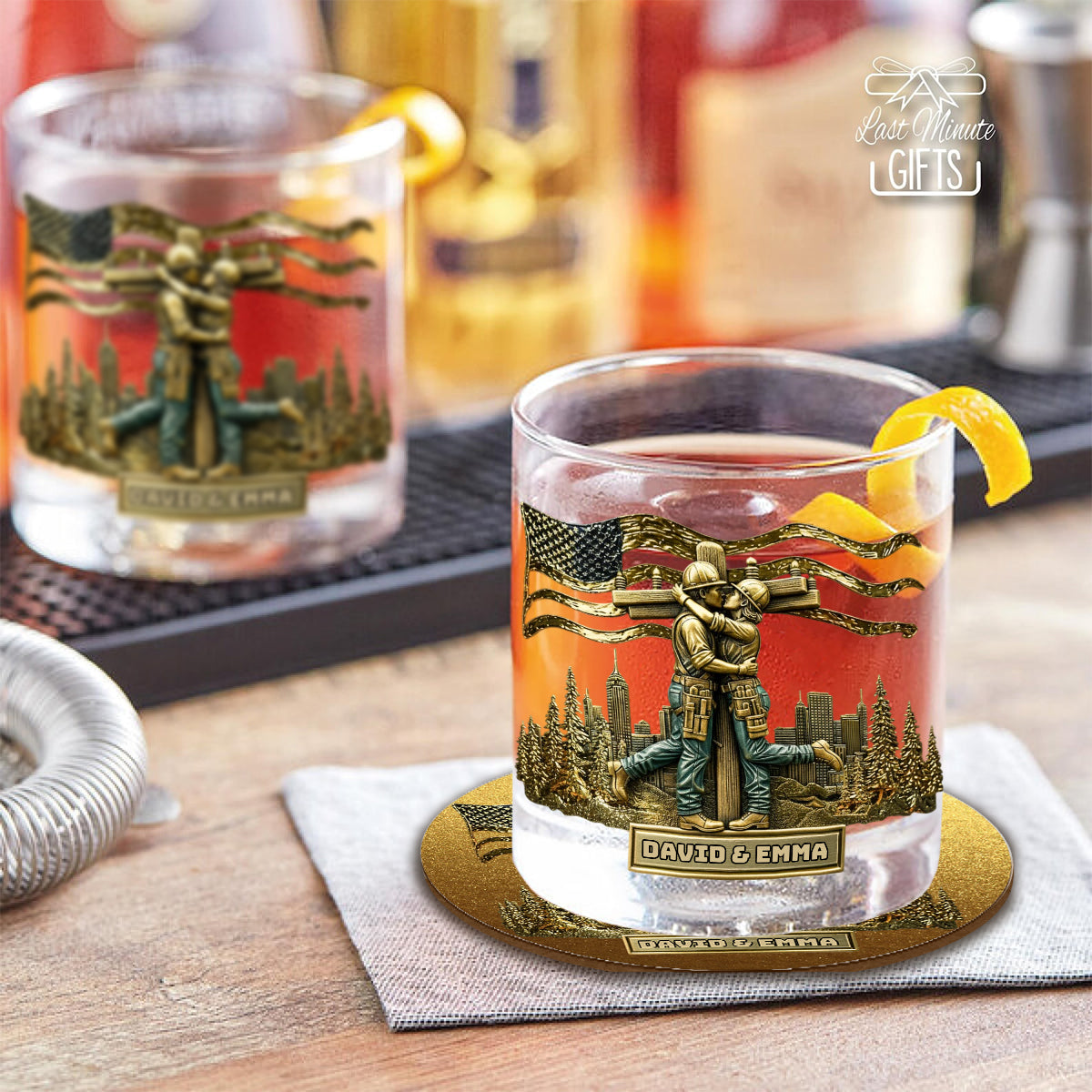 Lineman & Linewoman Legacy Glass - Personalized Lineman Whiskey Glass