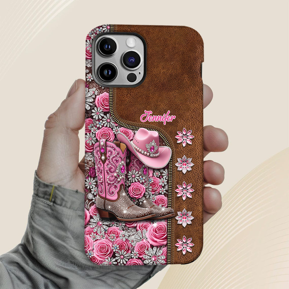Beautiful Cowgirl Boots - Personalized Cowgirl Full Print Phone Case