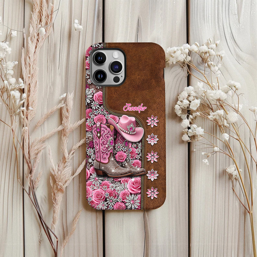 Beautiful Cowgirl Boots - Personalized Cowgirl Full Print Phone Case