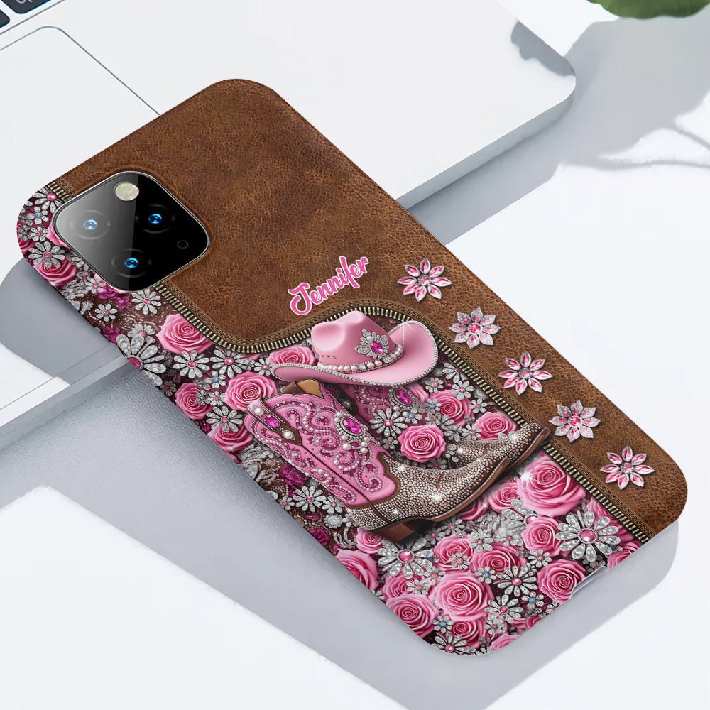Beautiful Cowgirl Boots - Personalized Cowgirl Full Print Phone Case