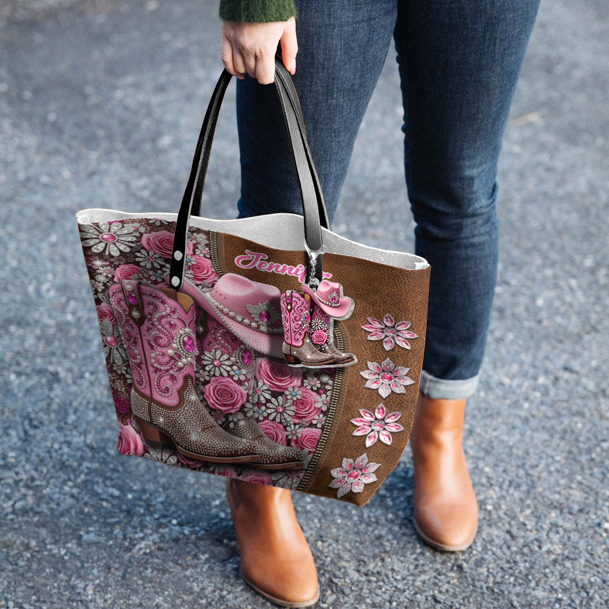 Beautiful Cowgirl Boots - Personalized Cowgirl Tote Bag
