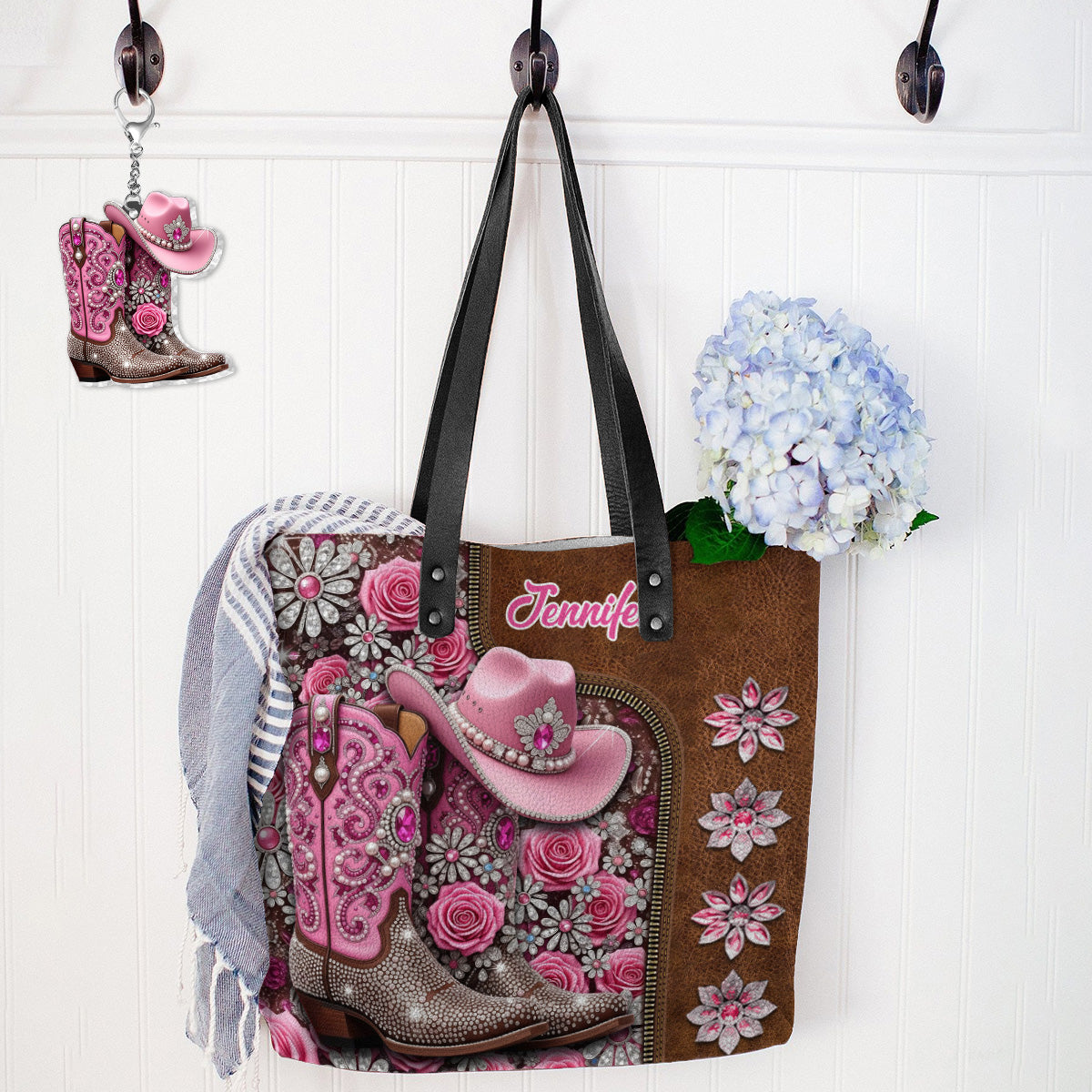 Beautiful Cowgirl Boots - Personalized Cowgirl Tote Bag