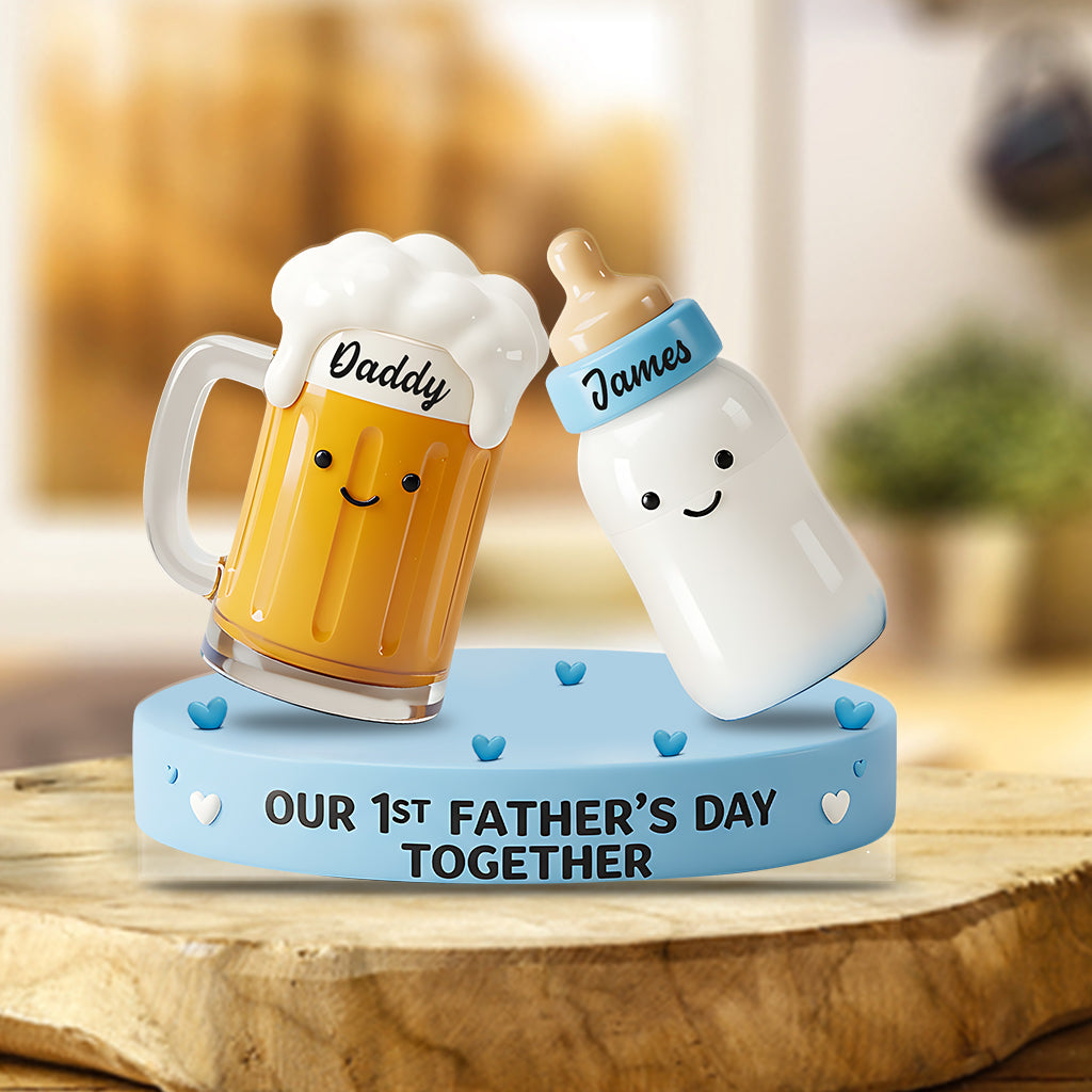 Our 1st Father's Day Together - Personalized Father Custom Shaped Acrylic Plaque