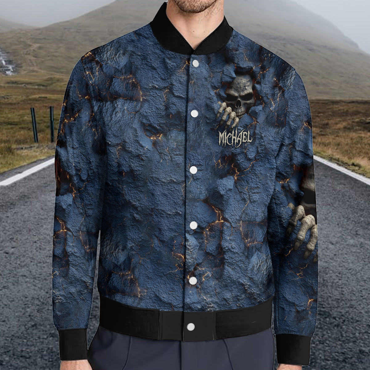 Cool Skull - Personalized Skull Varsity Jacket