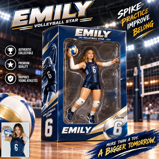 Any Sport, Any Photo - Personalized Volleyball Acrylic Display Box