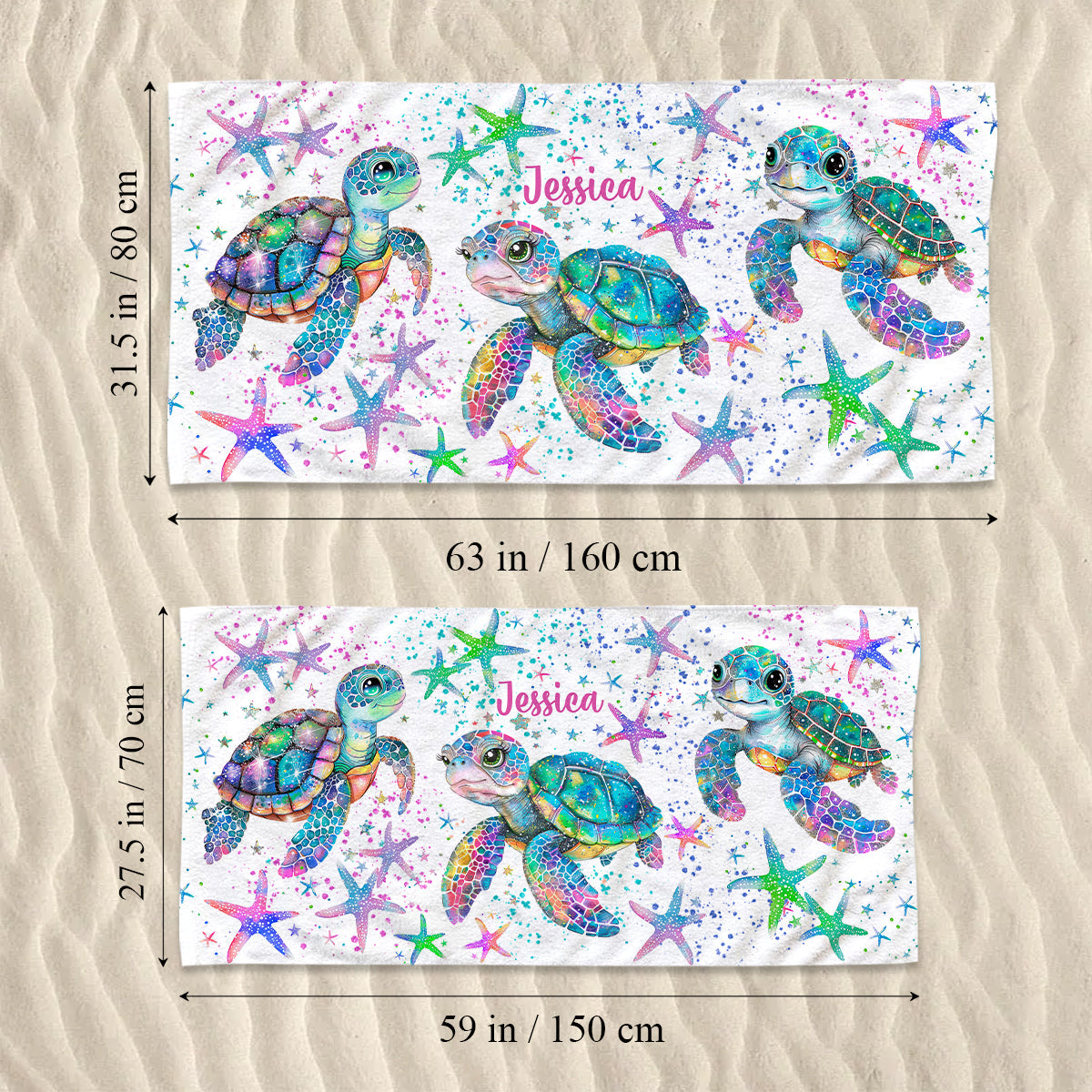 Just A Girl Who Loves Turtle - Personalized Turtle Quick-dry Beach Towel/ Bath Towel