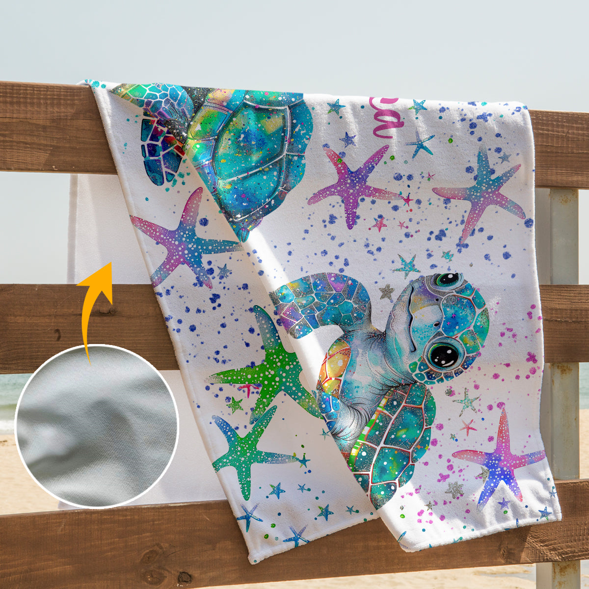 Just A Girl Who Loves Turtle - Personalized Turtle Quick-dry Beach Towel/ Bath Towel