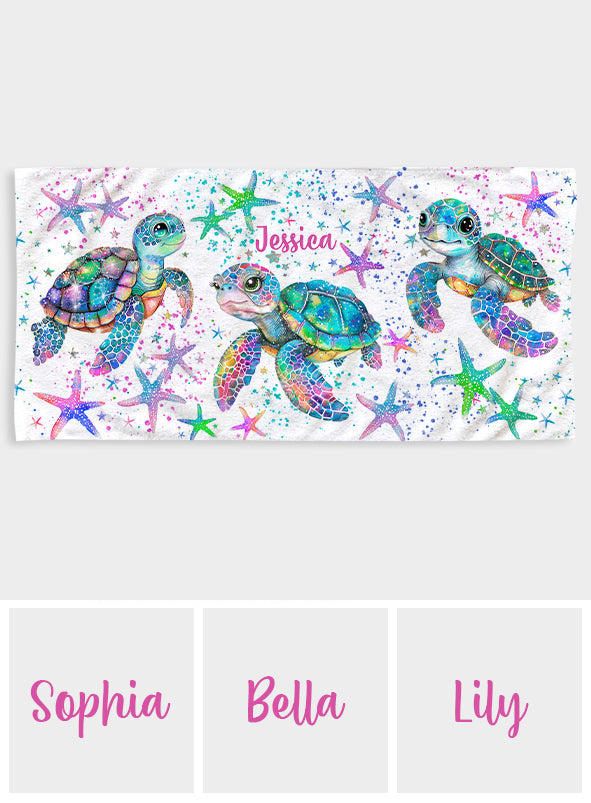 Just A Girl Who Loves Turtle - Personalized Turtle Quick-dry Beach Towel/ Bath Towel
