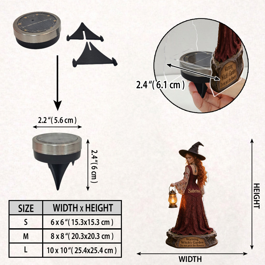 Witch's Garden - Personalized Witch Solar Acrylic Light