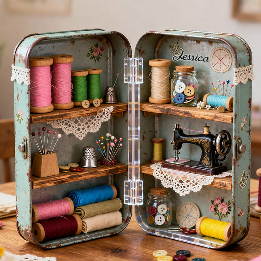 Love Sewing - Personalized Sewing Acrylic Diptych