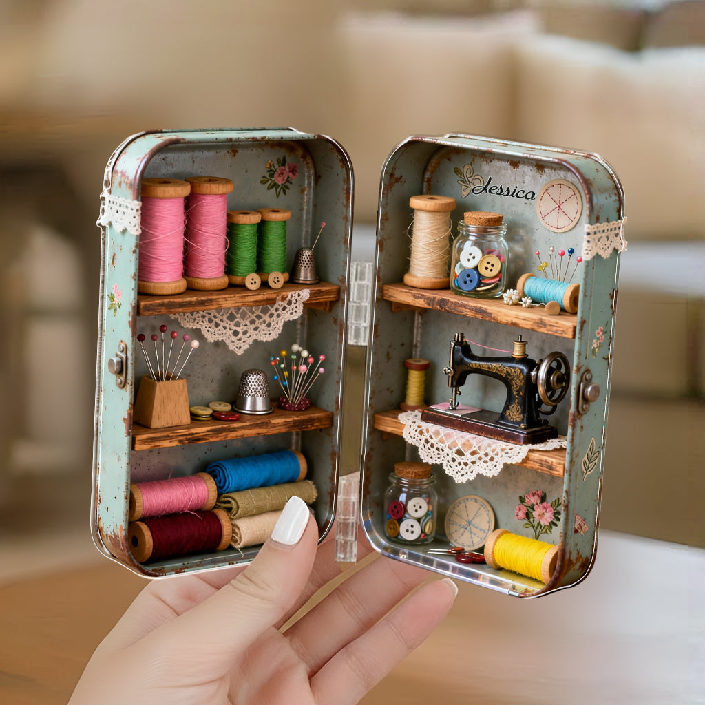 Love Sewing - Personalized Sewing Acrylic Diptych