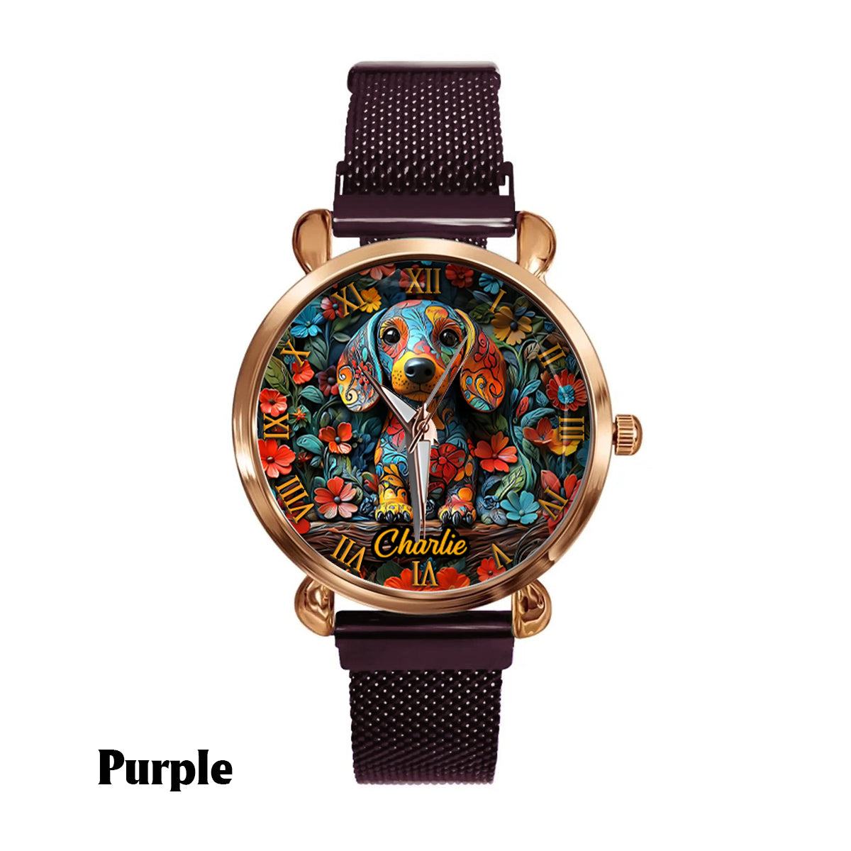 Dachshund Lovers - Personalized Dog Women Hand Watch