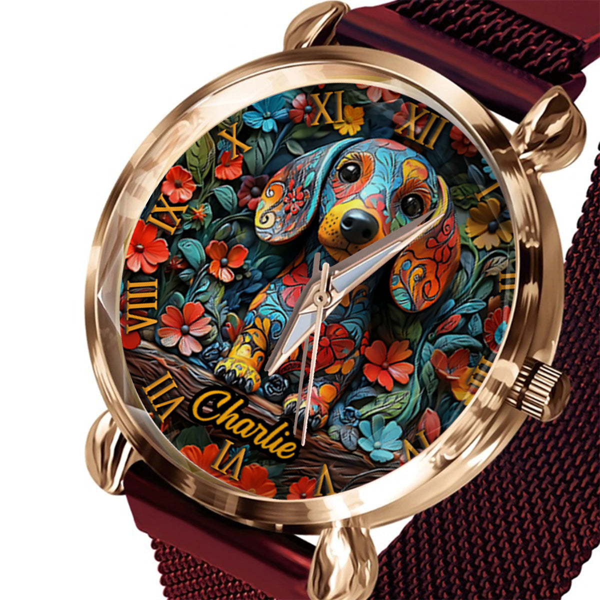 Dachshund Lovers - Personalized Dog Women Hand Watch