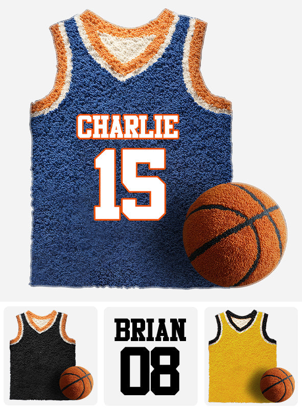 Basketball Jersey - Personalized Basketball Non-Slip Tufted Rug