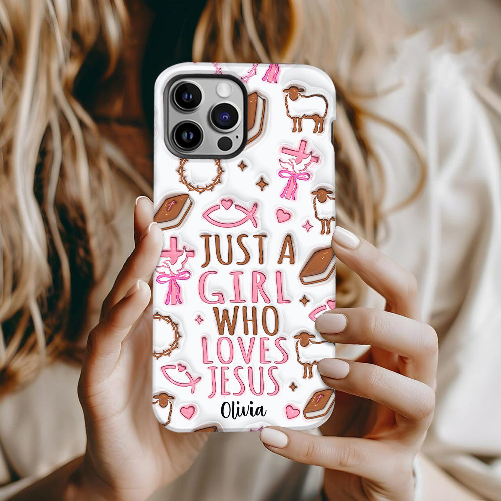 Just A Girl Who Loves Jesus - Personalized Christian Full Print Phone Case