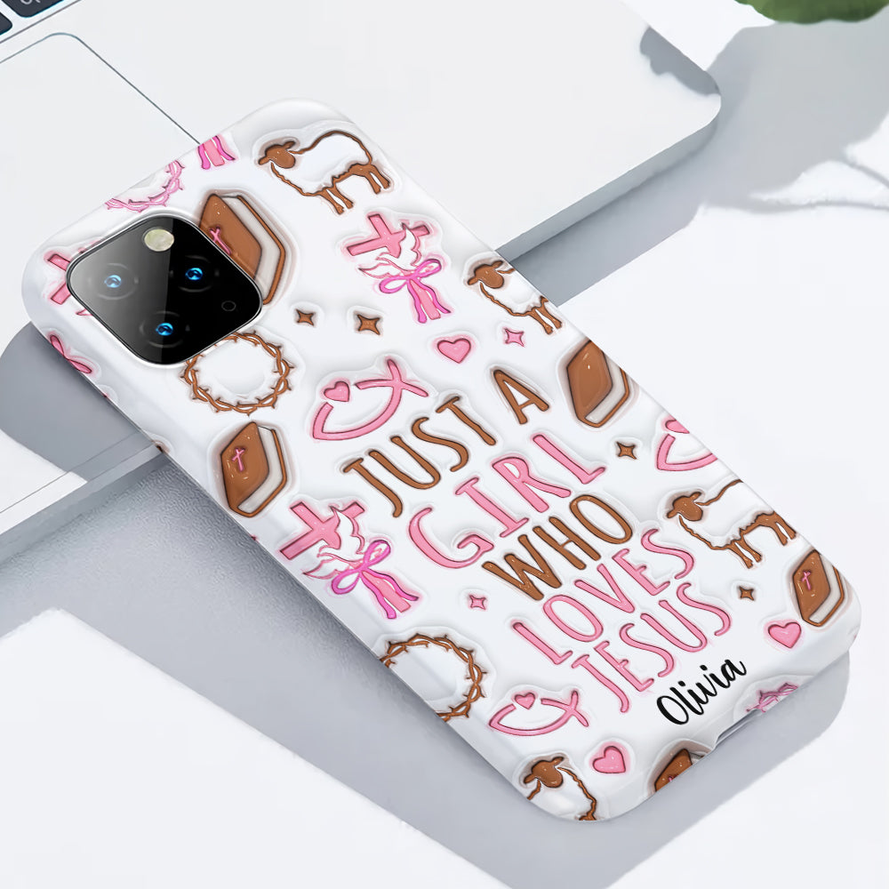 Just A Girl Who Loves Jesus - Personalized Christian Full Print Phone Case