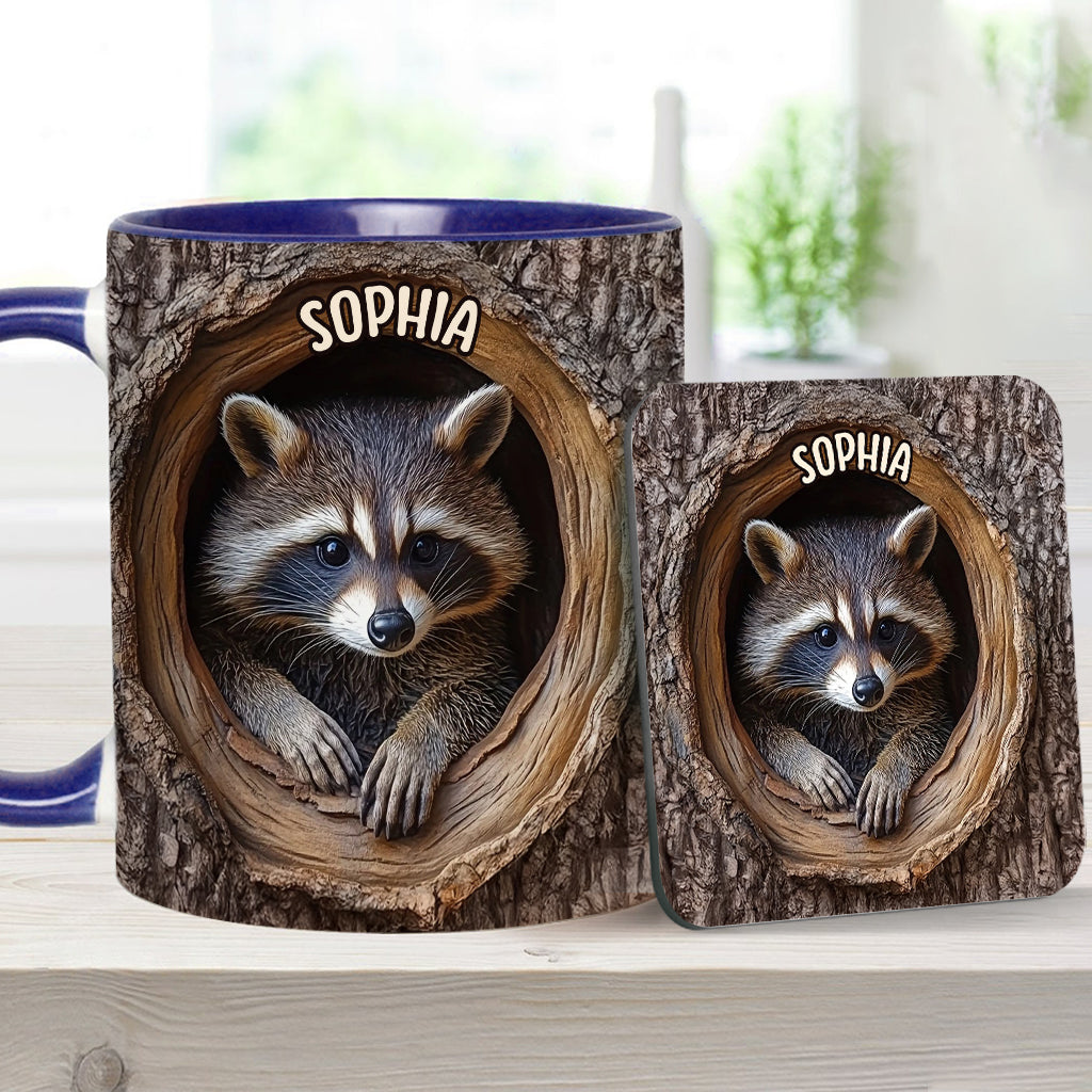 Adorable Raccoon - Personalized Raccoon Accent Mug