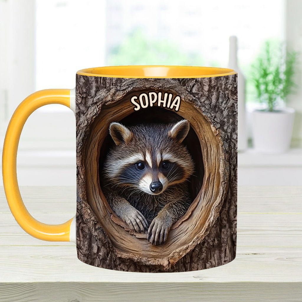 Adorable Raccoon - Personalized Raccoon Accent Mug