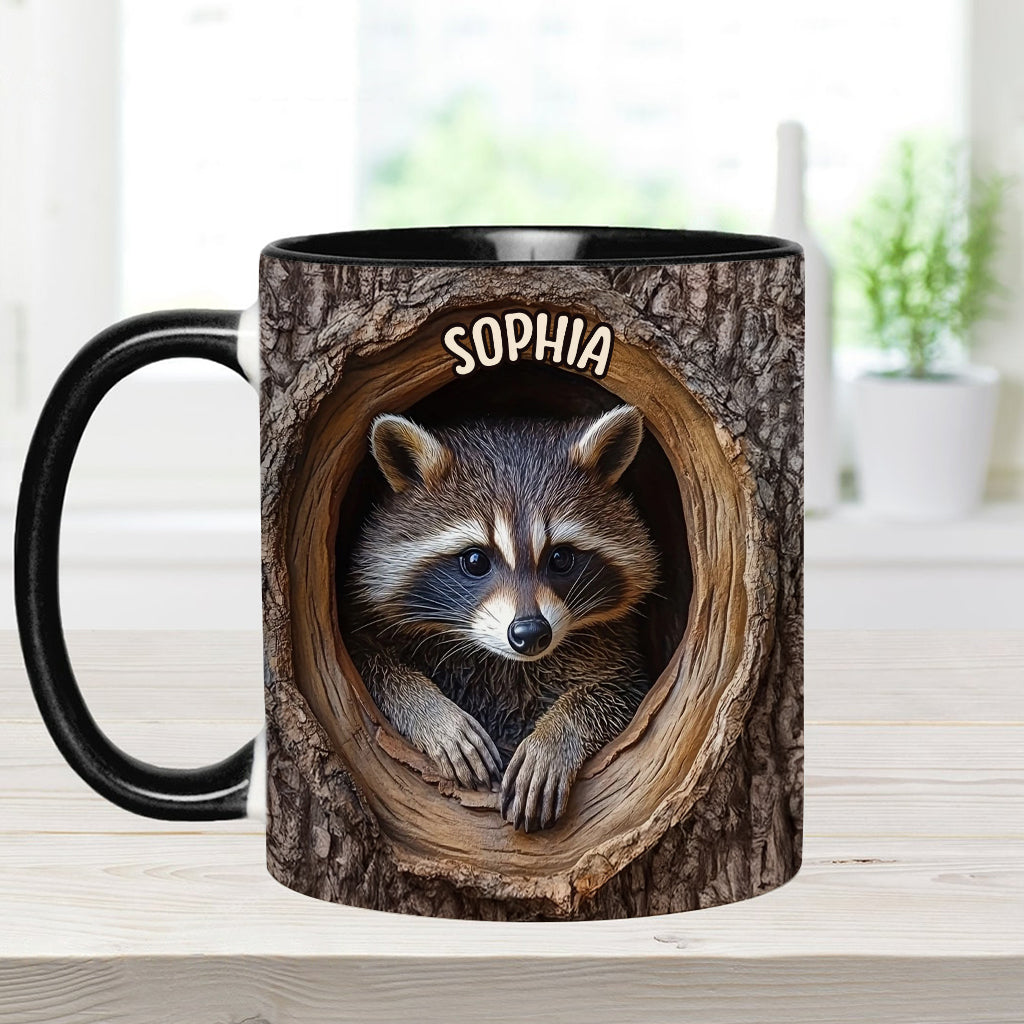 Adorable Raccoon - Personalized Raccoon Accent Mug
