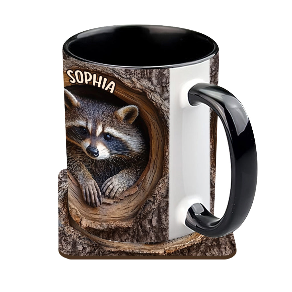 Adorable Raccoon - Personalized Raccoon Accent Mug