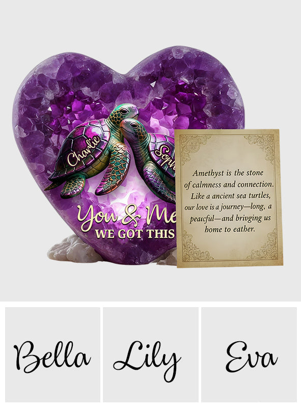 You & Me We Got This - Personalized Turtle Pocket Hug Card