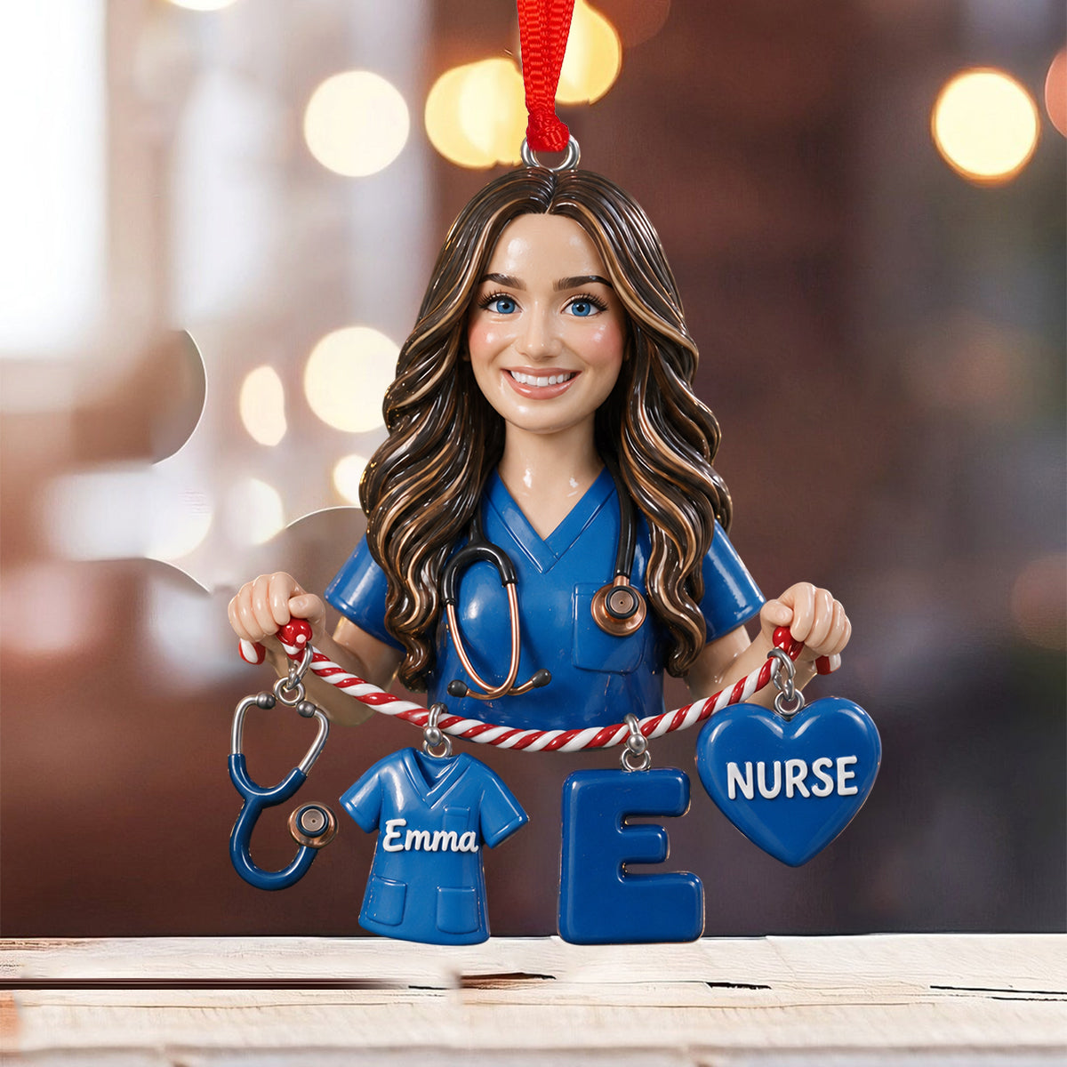 Nurse Life Christmas Gift - Personalized Nurse Ornament With Charm