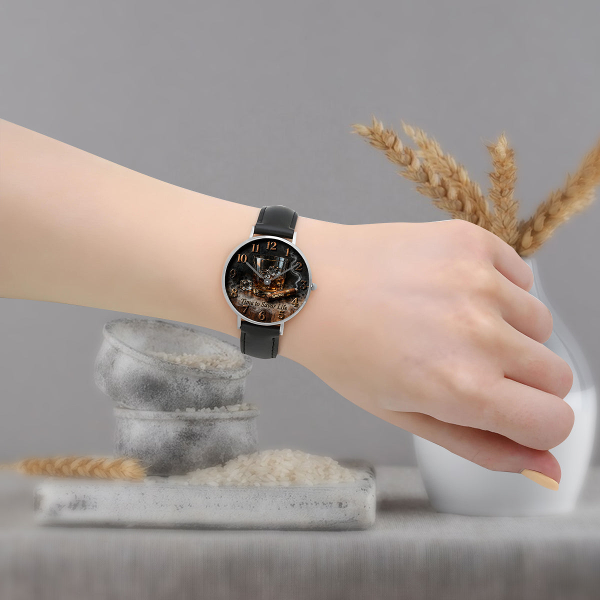 Time To Savor Life - Personalized Whisky Hand Watch