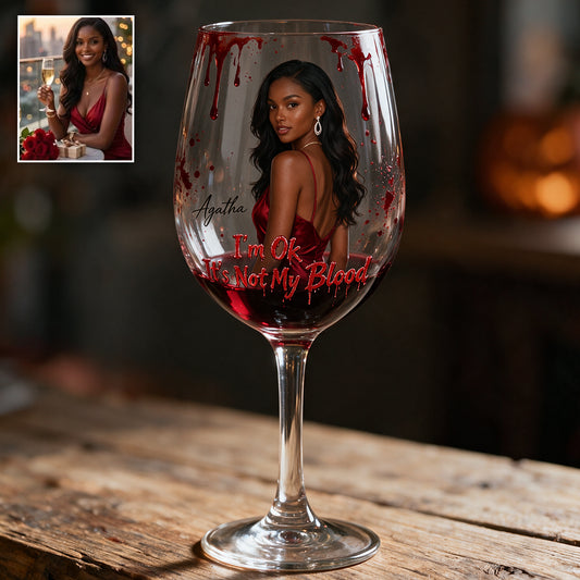 Blood Drip - Personalized Wine Wine Glass With Long Stem