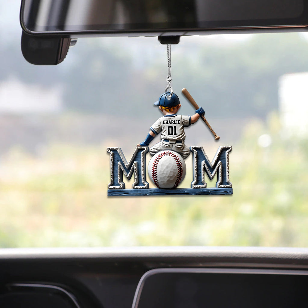 Baseball Mom - Personalized Mother Car Ornament