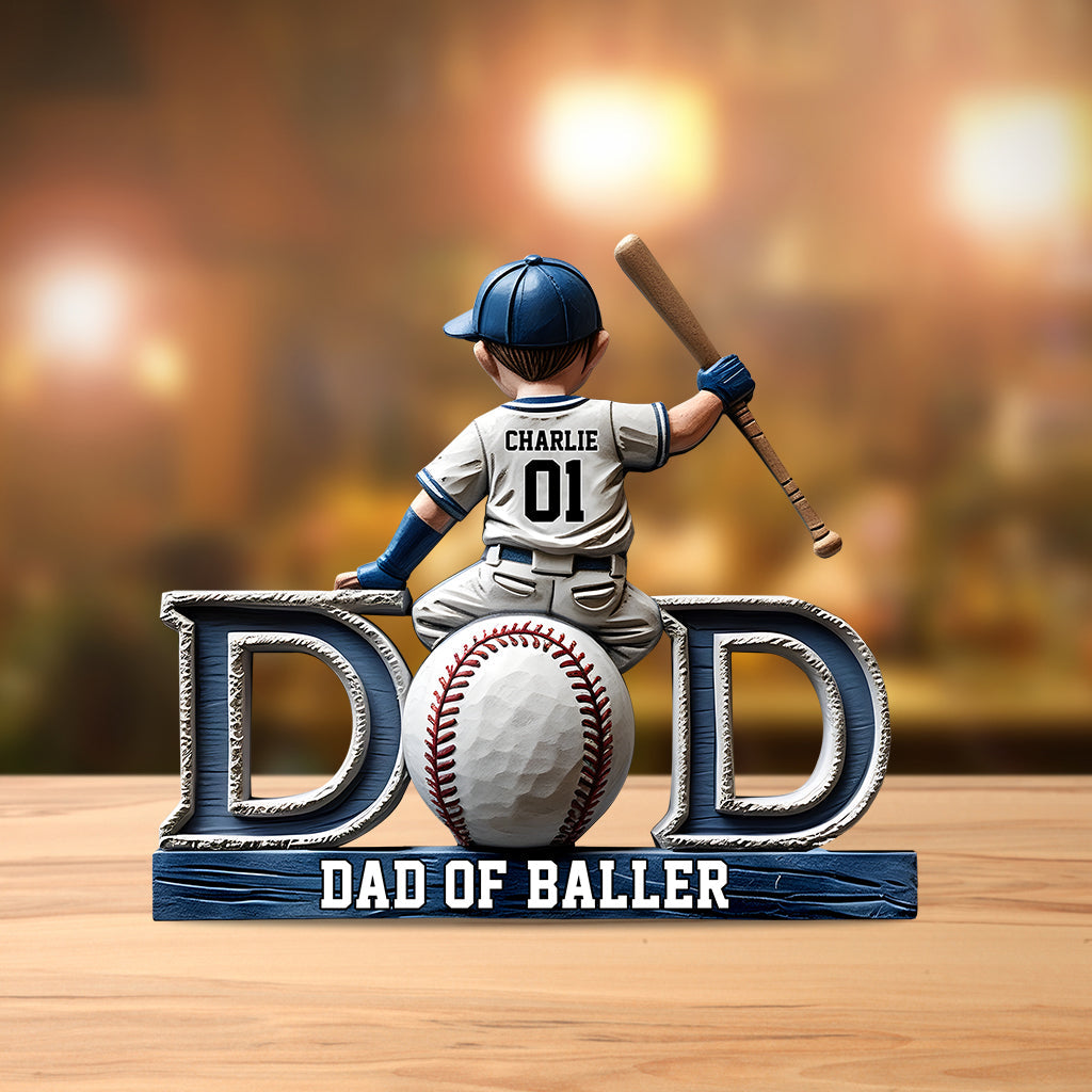 Baseball Dad - Personalized Father Custom Shaped Acrylic Plaque
