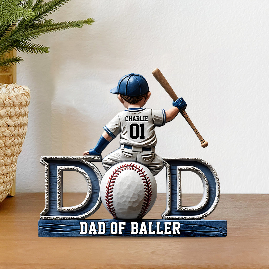 Baseball Dad - Personalized Father Custom Shaped Acrylic Plaque