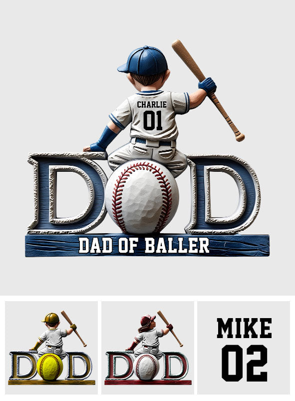 Baseball Dad - Personalized Father Custom Shaped Acrylic Plaque