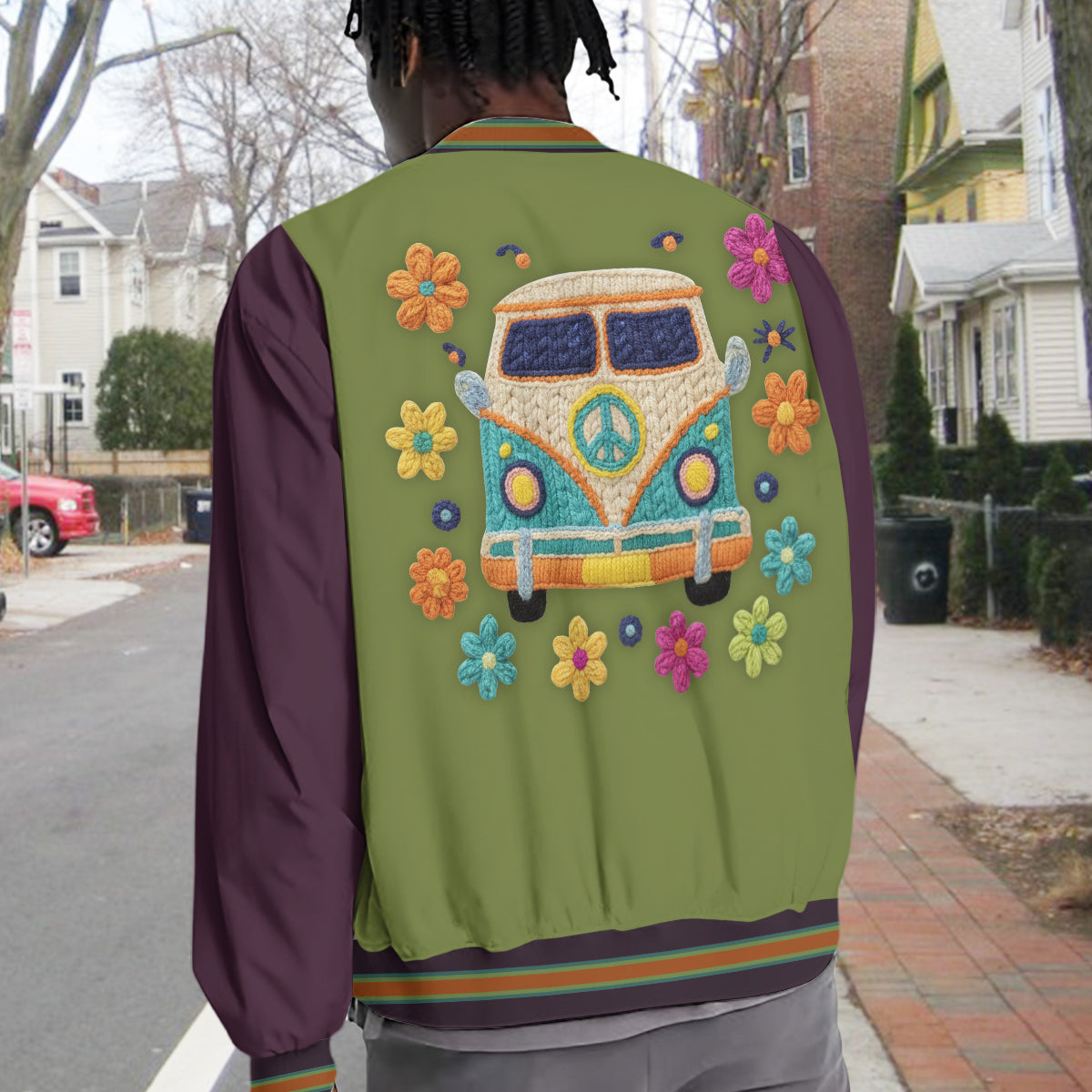Hippie Souls - Personalized Hippie Varsity Jacket