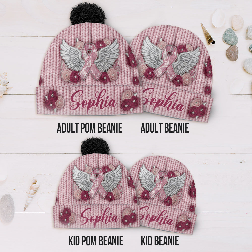 We Wear Pink - Personalized Breast Cancer Awareness Beanie Hat
