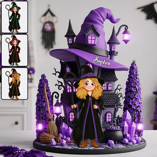 Witch House - Personalized Witch Custom Shaped Acrylic Plaque